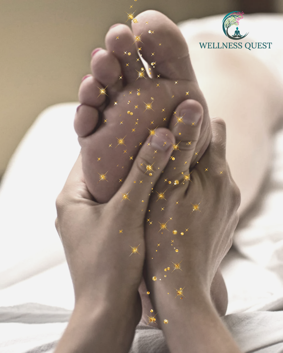Reflexology foot massage treatment applying pressure to reflex points on the sole of the foot to support relaxation, stress relief and holistic wellbeing.